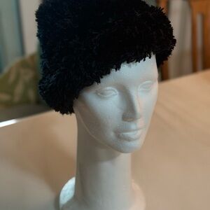 Croft & Barrow Black Faux Fur Hat
